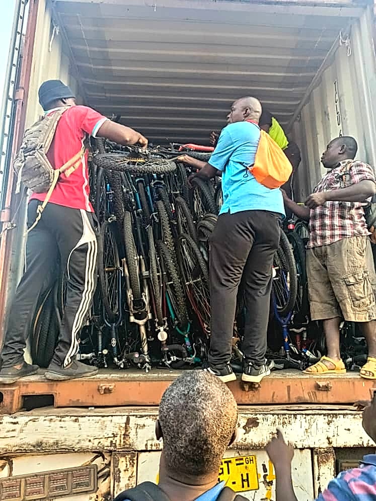 Container arrival at Ghana office